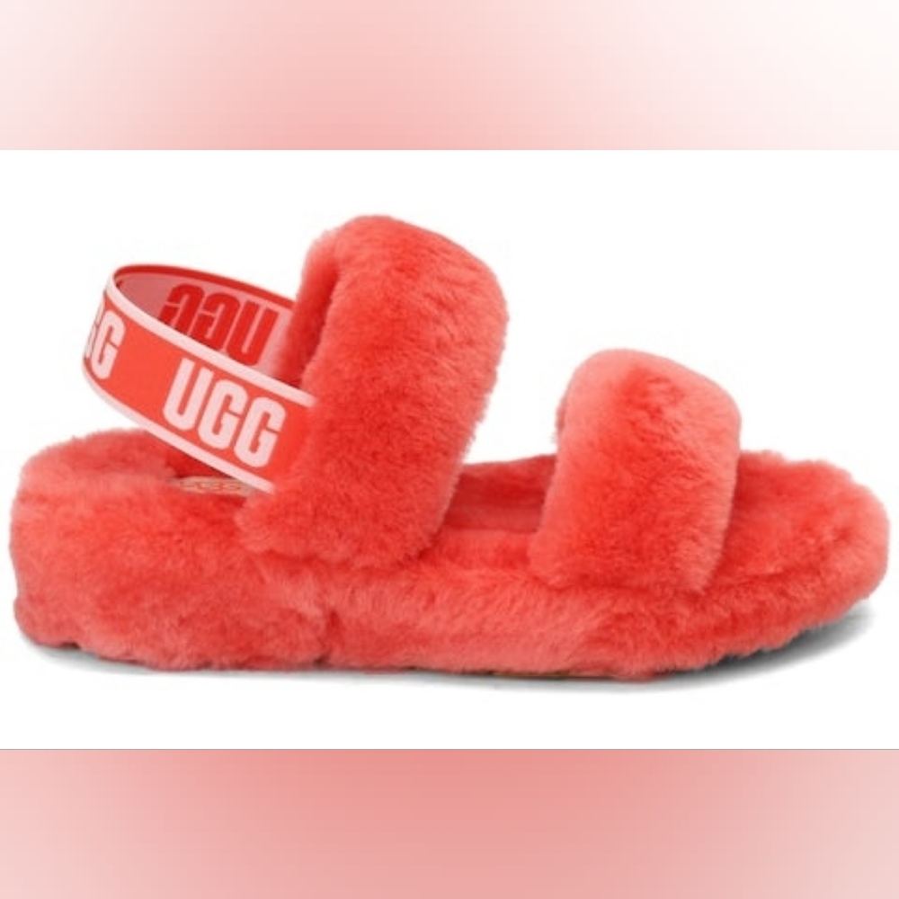 UGG "Oh Yeah" Strappy Slide in Pop Coral